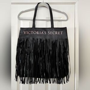 Victoria's Secret Faux Leather Fringe Tote Bag NWOT